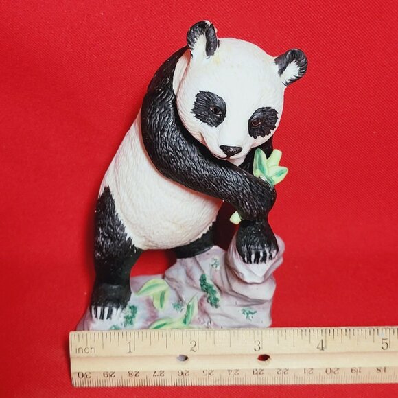 Vintage Lefton Panda with Bamboo Figurine Home Decor - Picture 9 of 12
